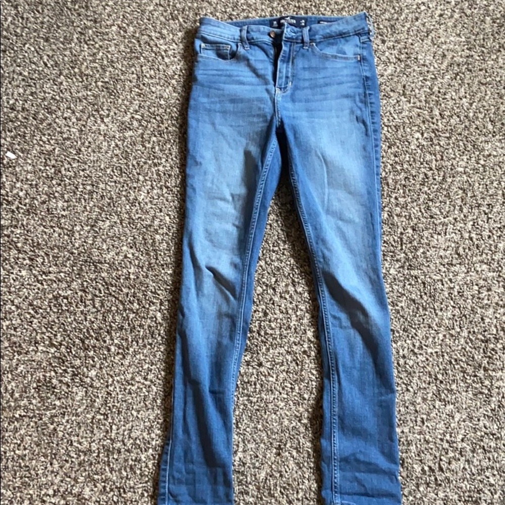 Light blue high rise hollister jeans